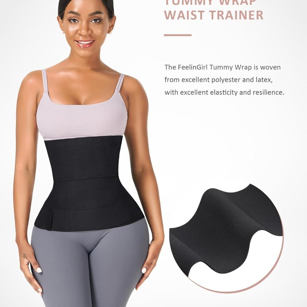 Waist Trainer for Women Trimmer Belt Waist Cincher Tummy Wrap Plus Size Snatch M - Picture 5 of 12